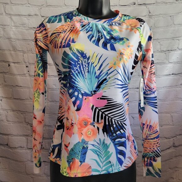 Raisins Other - Womens Raisins Haleiwa Back Zip Rashguard Swim Top